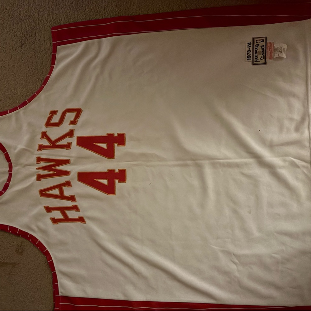 Mitchell & Ness Hawks Red and White Jersey